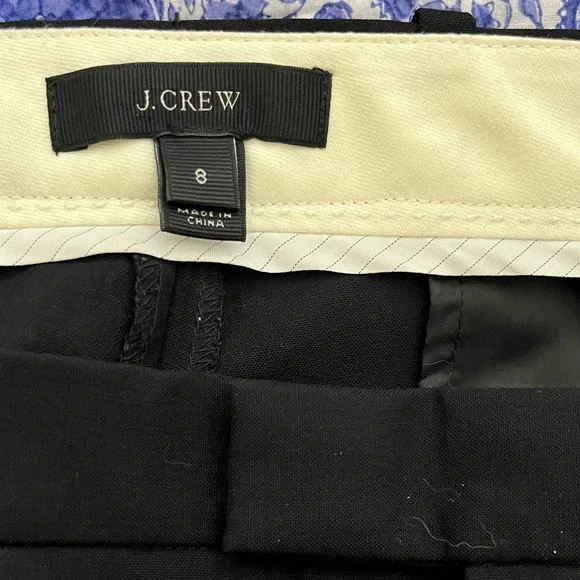 J. Crew Flat-Front Straight Leg Tollegno1900 Italian Fine Wool Fabric Trousers 8 - Picture 5 of 6